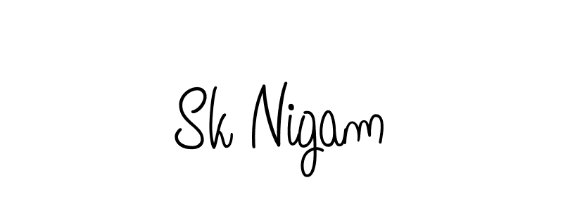 The best way (Angelique-Rose-font-FFP) to make a short signature is to pick only two or three words in your name. The name Sk Nigam include a total of six letters. For converting this name. Sk Nigam signature style 5 images and pictures png