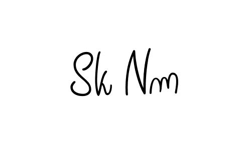 Angelique-Rose-font-FFP is a professional signature style that is perfect for those who want to add a touch of class to their signature. It is also a great choice for those who want to make their signature more unique. Get Sk Nm name to fancy signature for free. Sk Nm signature style 5 images and pictures png