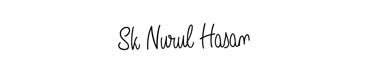 Make a beautiful signature design for name Sk Nurul Hasan. With this signature (Angelique-Rose-font-FFP) style, you can create a handwritten signature for free. Sk Nurul Hasan signature style 5 images and pictures png