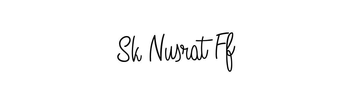 Also You can easily find your signature by using the search form. We will create Sk Nusrat Ff name handwritten signature images for you free of cost using Angelique-Rose-font-FFP sign style. Sk Nusrat Ff signature style 5 images and pictures png