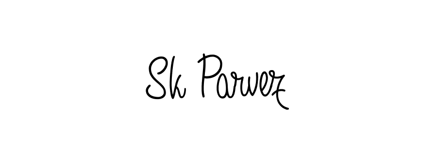 How to Draw Sk Parvez signature style? Angelique-Rose-font-FFP is a latest design signature styles for name Sk Parvez. Sk Parvez signature style 5 images and pictures png