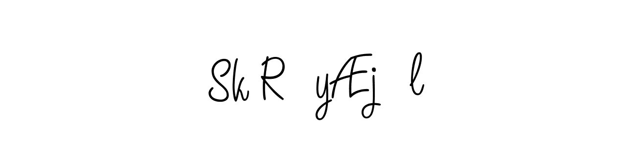 The best way (Angelique-Rose-font-FFP) to make a short signature is to pick only two or three words in your name. The name Sk RĪyÆjŪl include a total of six letters. For converting this name. Sk RĪyÆjŪl signature style 5 images and pictures png