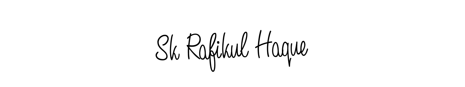 Design your own signature with our free online signature maker. With this signature software, you can create a handwritten (Angelique-Rose-font-FFP) signature for name Sk Rafikul Haque. Sk Rafikul Haque signature style 5 images and pictures png