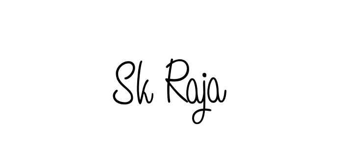 Sk Raja stylish signature style. Best Handwritten Sign (Angelique-Rose-font-FFP) for my name. Handwritten Signature Collection Ideas for my name Sk Raja. Sk Raja signature style 5 images and pictures png