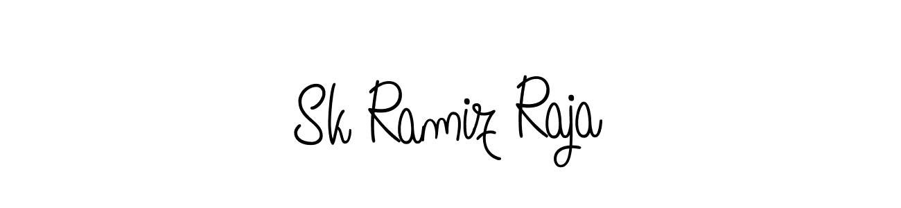 The best way (Angelique-Rose-font-FFP) to make a short signature is to pick only two or three words in your name. The name Sk Ramiz Raja include a total of six letters. For converting this name. Sk Ramiz Raja signature style 5 images and pictures png