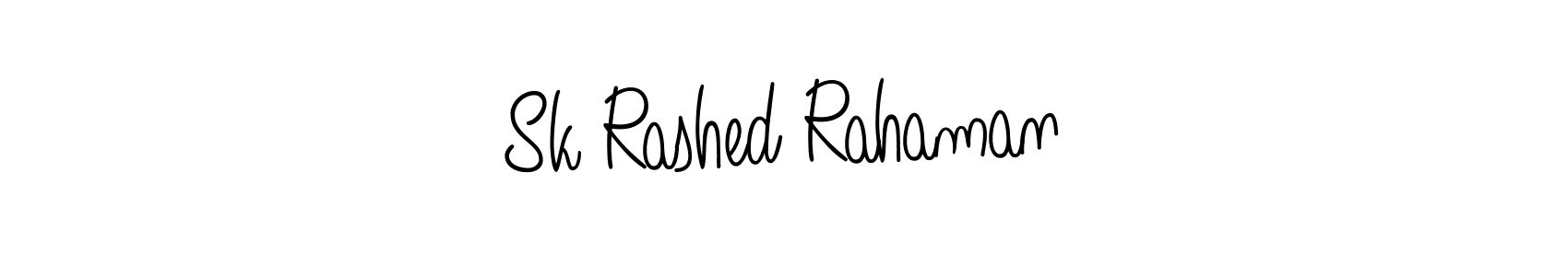 Design your own signature with our free online signature maker. With this signature software, you can create a handwritten (Angelique-Rose-font-FFP) signature for name Sk Rashed Rahaman. Sk Rashed Rahaman signature style 5 images and pictures png