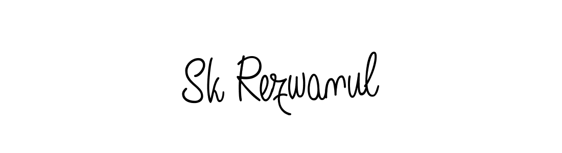 Make a beautiful signature design for name Sk Rezwanul. With this signature (Angelique-Rose-font-FFP) style, you can create a handwritten signature for free. Sk Rezwanul signature style 5 images and pictures png