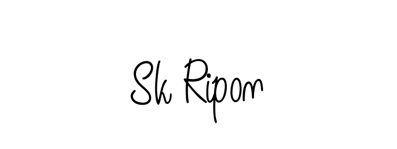 How to Draw Sk Ripon signature style? Angelique-Rose-font-FFP is a latest design signature styles for name Sk Ripon. Sk Ripon signature style 5 images and pictures png