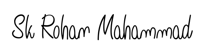 Create a personalized artistic stamp with Sk Rohan Mahammad in Angelique-Rose-font-FFP font. Perfect for visual artists, designers, and influencers. Sk Rohan Mahammad signature style 5 images and pictures png
