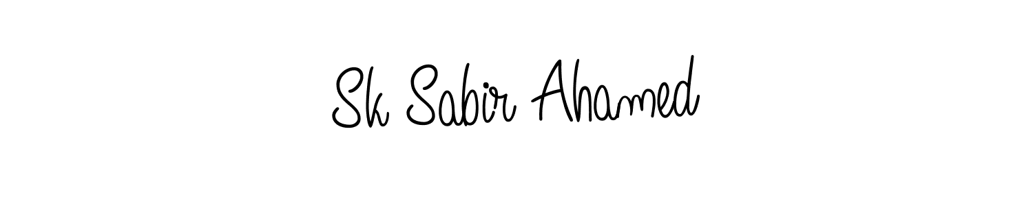 if you are searching for the best signature style for your name Sk Sabir Ahamed. so please give up your signature search. here we have designed multiple signature styles  using Angelique-Rose-font-FFP. Sk Sabir Ahamed signature style 5 images and pictures png