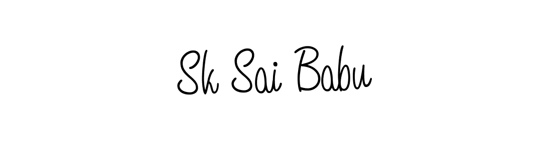 How to make Sk Sai Babu name signature. Use Angelique-Rose-font-FFP style for creating short signs online. This is the latest handwritten sign. Sk Sai Babu signature style 5 images and pictures png
