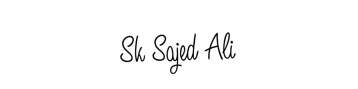 Design your own signature with our free online signature maker. With this signature software, you can create a handwritten (Angelique-Rose-font-FFP) signature for name Sk Sajed Ali. Sk Sajed Ali signature style 5 images and pictures png