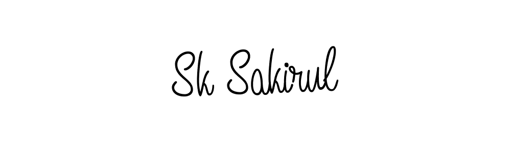 You should practise on your own different ways (Angelique-Rose-font-FFP) to write your name (Sk Sakirul) in signature. don't let someone else do it for you. Sk Sakirul signature style 5 images and pictures png