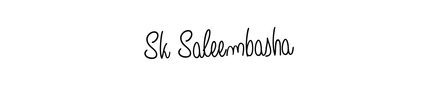 The best way (Angelique-Rose-font-FFP) to make a short signature is to pick only two or three words in your name. The name Sk Saleembasha include a total of six letters. For converting this name. Sk Saleembasha signature style 5 images and pictures png