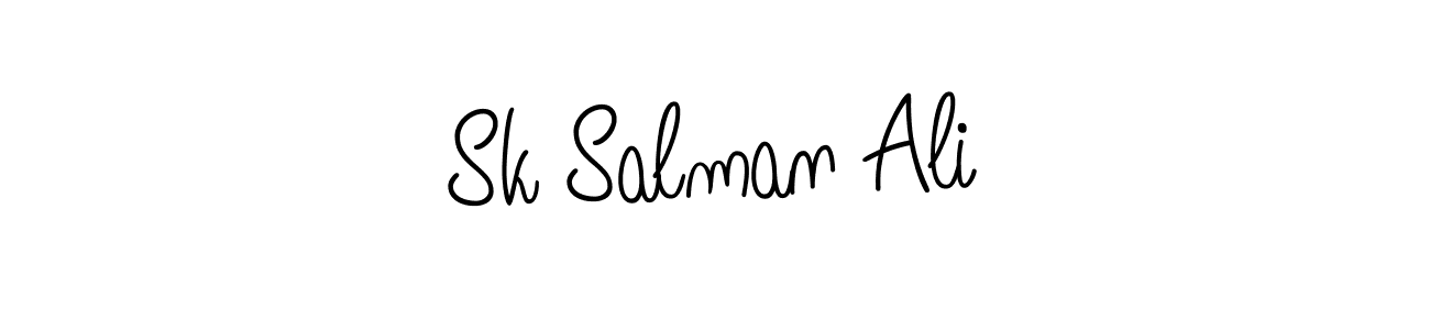 The best way (Angelique-Rose-font-FFP) to make a short signature is to pick only two or three words in your name. The name Sk Salman Ali include a total of six letters. For converting this name. Sk Salman Ali signature style 5 images and pictures png