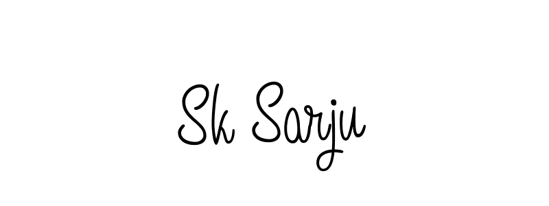 Make a beautiful signature design for name Sk Sarju. With this signature (Angelique-Rose-font-FFP) style, you can create a handwritten signature for free. Sk Sarju signature style 5 images and pictures png