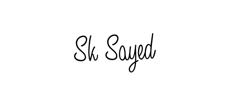 The best way (Angelique-Rose-font-FFP) to make a short signature is to pick only two or three words in your name. The name Sk Sayed include a total of six letters. For converting this name. Sk Sayed signature style 5 images and pictures png