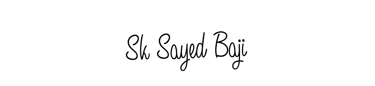 Design your own signature with our free online signature maker. With this signature software, you can create a handwritten (Angelique-Rose-font-FFP) signature for name Sk Sayed Baji. Sk Sayed Baji signature style 5 images and pictures png