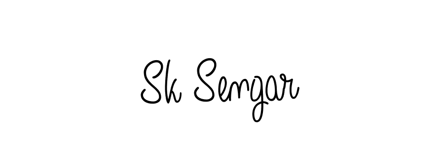 Design your own signature with our free online signature maker. With this signature software, you can create a handwritten (Angelique-Rose-font-FFP) signature for name Sk Sengar. Sk Sengar signature style 5 images and pictures png