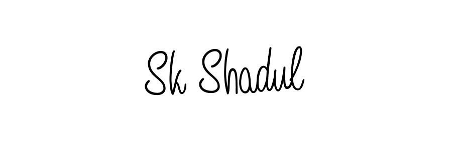 Make a beautiful signature design for name Sk Shadul. With this signature (Angelique-Rose-font-FFP) style, you can create a handwritten signature for free. Sk Shadul signature style 5 images and pictures png