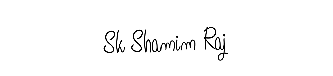 Design your own signature with our free online signature maker. With this signature software, you can create a handwritten (Angelique-Rose-font-FFP) signature for name Sk Shamim Raj. Sk Shamim Raj signature style 5 images and pictures png