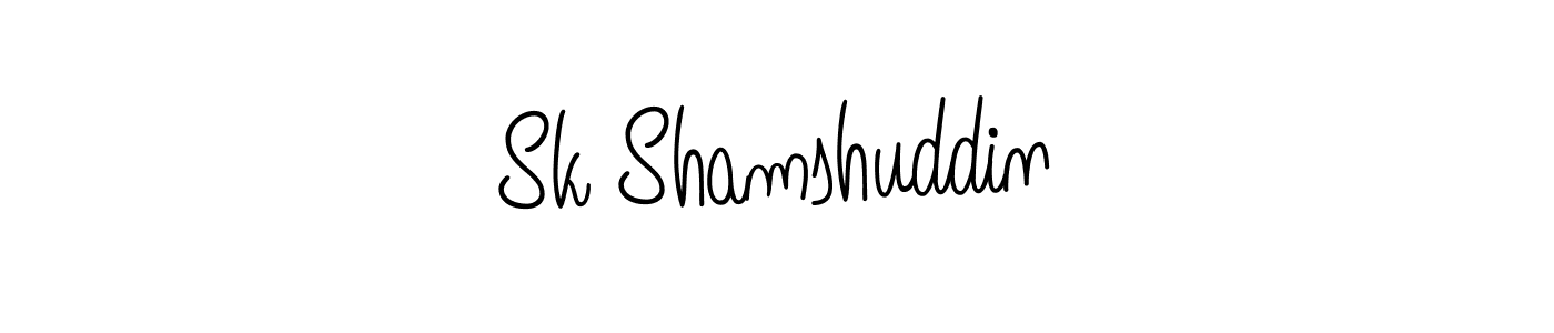 The best way (Angelique-Rose-font-FFP) to make a short signature is to pick only two or three words in your name. The name Sk Shamshuddin include a total of six letters. For converting this name. Sk Shamshuddin signature style 5 images and pictures png