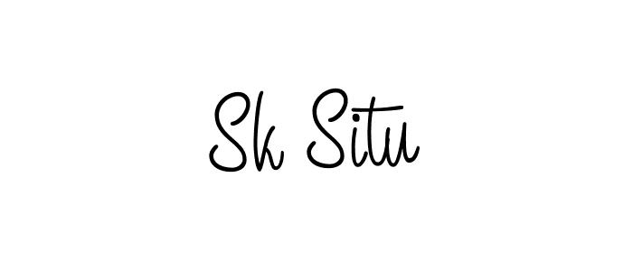 Use a signature maker to create a handwritten signature online. With this signature software, you can design (Angelique-Rose-font-FFP) your own signature for name Sk Situ. Sk Situ signature style 5 images and pictures png