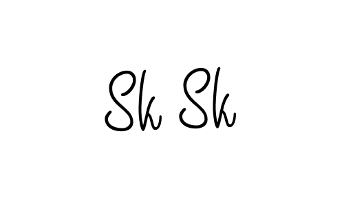 Use a signature maker to create a handwritten signature online. With this signature software, you can design (Angelique-Rose-font-FFP) your own signature for name Sk Sk. Sk Sk signature style 5 images and pictures png