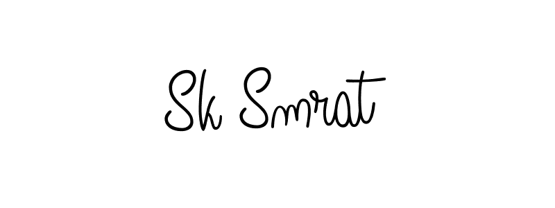 How to make Sk Smrat name signature. Use Angelique-Rose-font-FFP style for creating short signs online. This is the latest handwritten sign. Sk Smrat signature style 5 images and pictures png