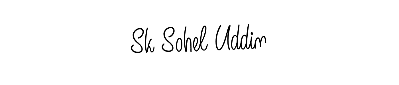 The best way (Angelique-Rose-font-FFP) to make a short signature is to pick only two or three words in your name. The name Sk Sohel Uddin include a total of six letters. For converting this name. Sk Sohel Uddin signature style 5 images and pictures png