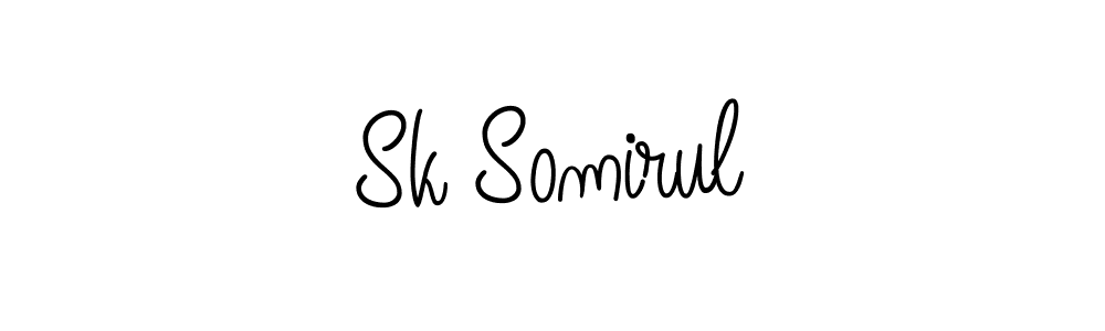 Design your own signature with our free online signature maker. With this signature software, you can create a handwritten (Angelique-Rose-font-FFP) signature for name Sk Somirul. Sk Somirul signature style 5 images and pictures png