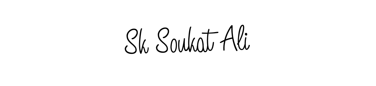 Use a signature maker to create a handwritten signature online. With this signature software, you can design (Angelique-Rose-font-FFP) your own signature for name Sk Soukat Ali. Sk Soukat Ali signature style 5 images and pictures png