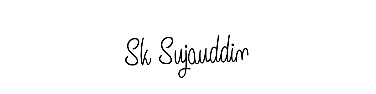 You should practise on your own different ways (Angelique-Rose-font-FFP) to write your name (Sk Sujauddin) in signature. don't let someone else do it for you. Sk Sujauddin signature style 5 images and pictures png