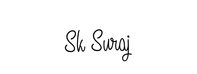 Use a signature maker to create a handwritten signature online. With this signature software, you can design (Angelique-Rose-font-FFP) your own signature for name Sk Suraj. Sk Suraj signature style 5 images and pictures png