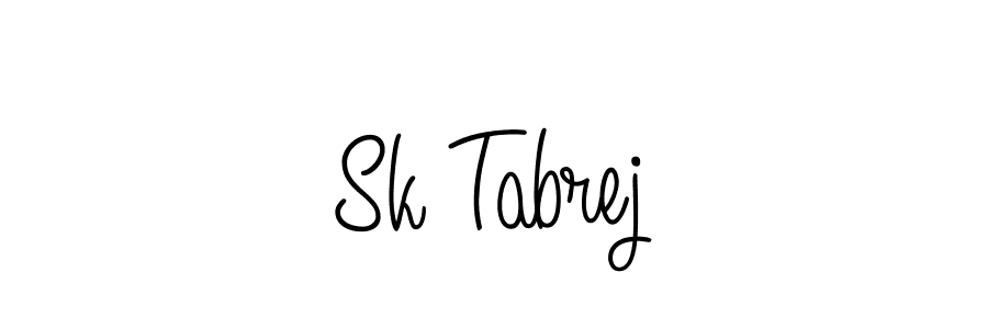 How to Draw Sk Tabrej signature style? Angelique-Rose-font-FFP is a latest design signature styles for name Sk Tabrej. Sk Tabrej signature style 5 images and pictures png