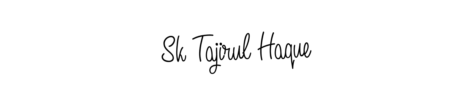 How to make Sk Tajirul Haque name signature. Use Angelique-Rose-font-FFP style for creating short signs online. This is the latest handwritten sign. Sk Tajirul Haque signature style 5 images and pictures png