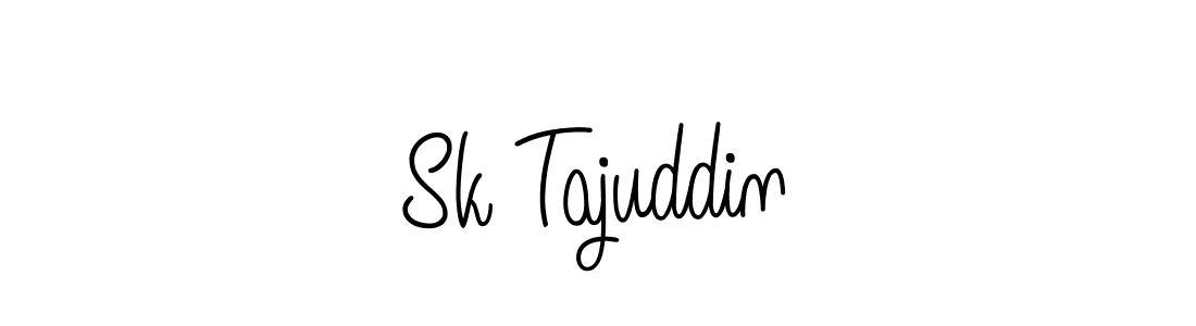 Use a signature maker to create a handwritten signature online. With this signature software, you can design (Angelique-Rose-font-FFP) your own signature for name Sk Tajuddin. Sk Tajuddin signature style 5 images and pictures png