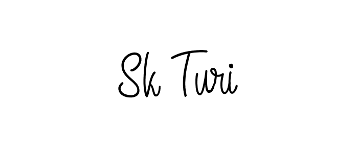 You should practise on your own different ways (Angelique-Rose-font-FFP) to write your name (Sk Turi) in signature. don't let someone else do it for you. Sk Turi signature style 5 images and pictures png