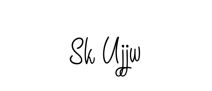 The best way (Angelique-Rose-font-FFP) to make a short signature is to pick only two or three words in your name. The name Sk Ujjw include a total of six letters. For converting this name. Sk Ujjw signature style 5 images and pictures png