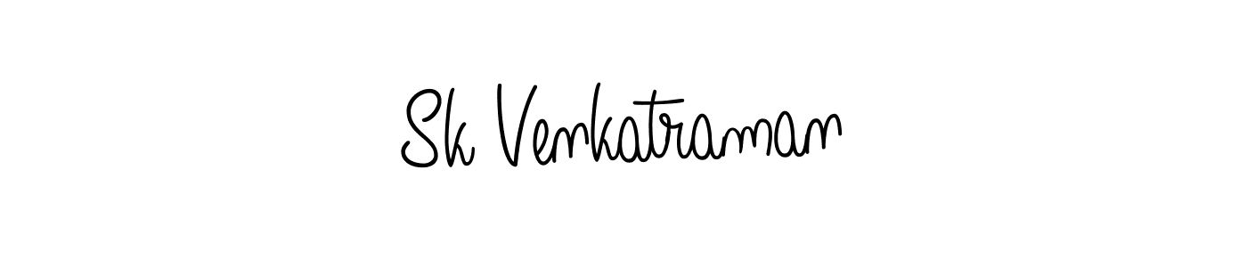 The best way (Angelique-Rose-font-FFP) to make a short signature is to pick only two or three words in your name. The name Sk Venkatraman include a total of six letters. For converting this name. Sk Venkatraman signature style 5 images and pictures png