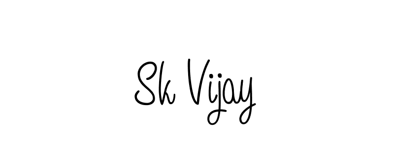 Sk Vijay stylish signature style. Best Handwritten Sign (Angelique-Rose-font-FFP) for my name. Handwritten Signature Collection Ideas for my name Sk Vijay. Sk Vijay signature style 5 images and pictures png