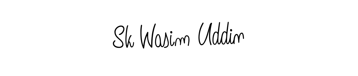 The best way (Angelique-Rose-font-FFP) to make a short signature is to pick only two or three words in your name. The name Sk Wasim Uddin include a total of six letters. For converting this name. Sk Wasim Uddin signature style 5 images and pictures png