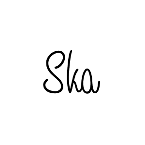 The best way (Angelique-Rose-font-FFP) to make a short signature is to pick only two or three words in your name. The name Ska include a total of six letters. For converting this name. Ska signature style 5 images and pictures png
