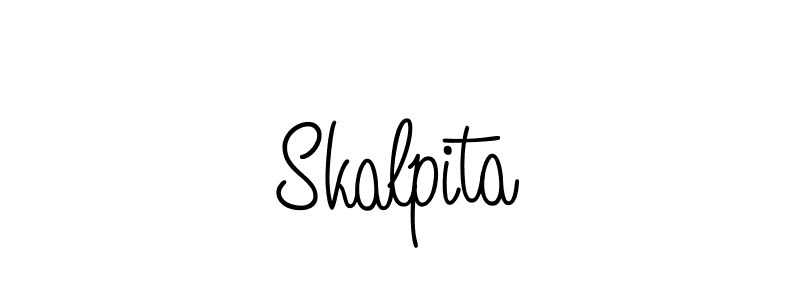 How to make Skalpita signature? Angelique-Rose-font-FFP is a professional autograph style. Create handwritten signature for Skalpita name. Skalpita signature style 5 images and pictures png