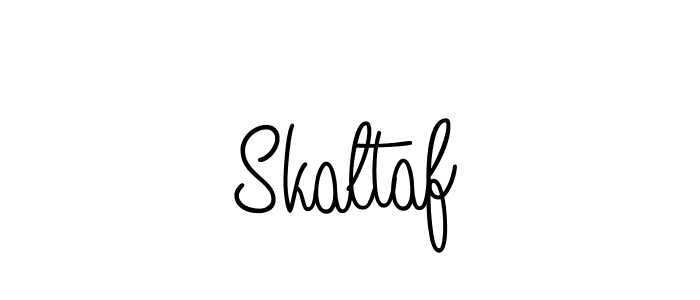 Make a beautiful signature design for name Skaltaf. With this signature (Angelique-Rose-font-FFP) style, you can create a handwritten signature for free. Skaltaf signature style 5 images and pictures png