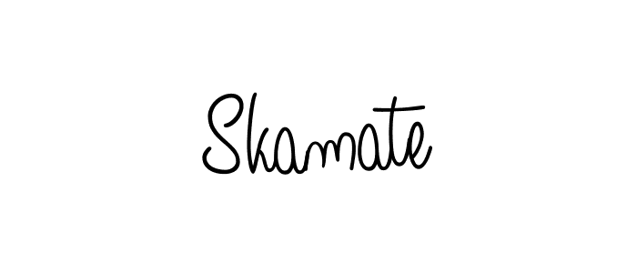Design your own signature with our free online signature maker. With this signature software, you can create a handwritten (Angelique-Rose-font-FFP) signature for name Skamate. Skamate signature style 5 images and pictures png