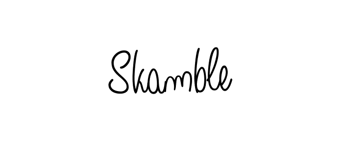 Best and Professional Signature Style for Skamble. Angelique-Rose-font-FFP Best Signature Style Collection. Skamble signature style 5 images and pictures png