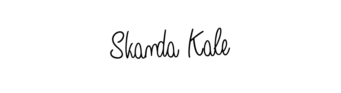 Make a beautiful signature design for name Skanda Kale. With this signature (Angelique-Rose-font-FFP) style, you can create a handwritten signature for free. Skanda Kale signature style 5 images and pictures png