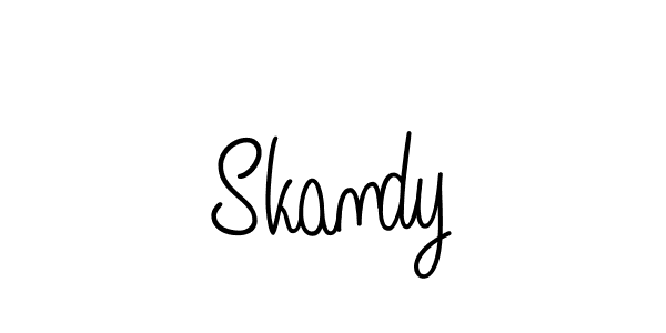 Design your own signature with our free online signature maker. With this signature software, you can create a handwritten (Angelique-Rose-font-FFP) signature for name Skandy. Skandy signature style 5 images and pictures png