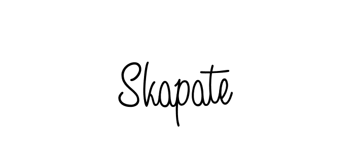 Make a beautiful signature design for name Skapate. With this signature (Angelique-Rose-font-FFP) style, you can create a handwritten signature for free. Skapate signature style 5 images and pictures png